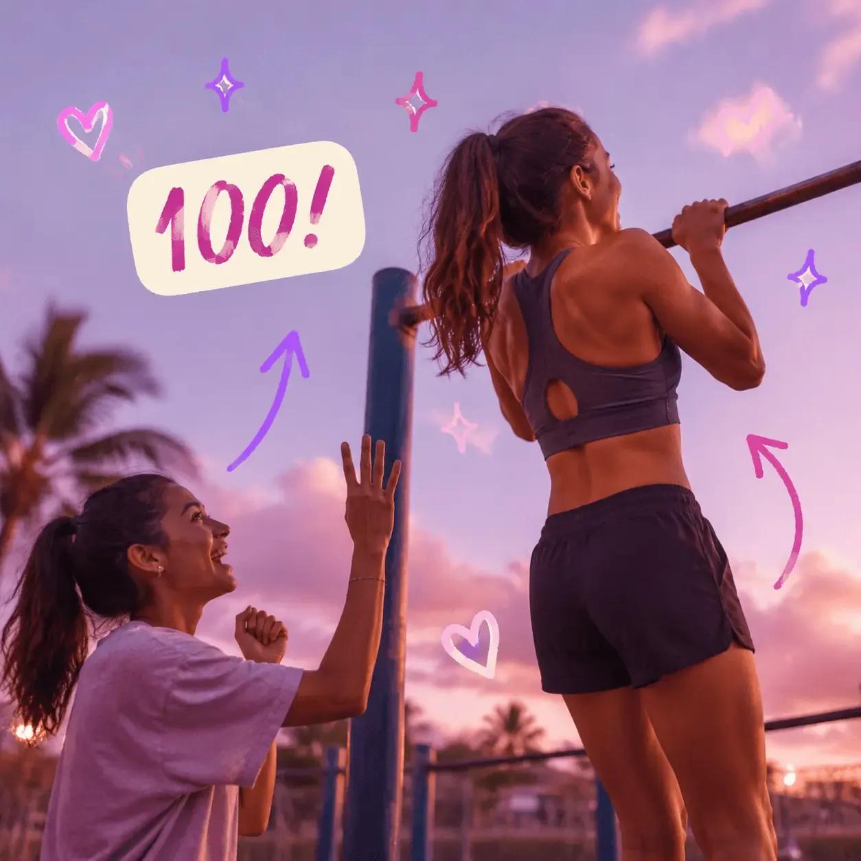 100 pull-ups for time