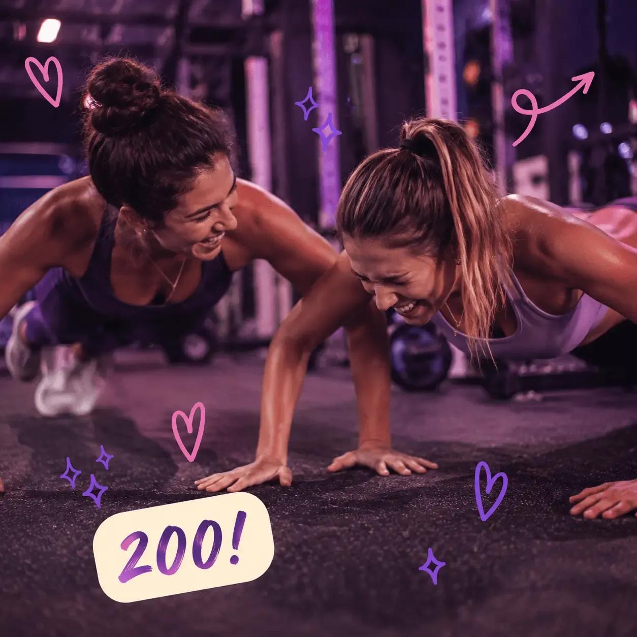 200 push-up ladder